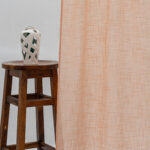 Lush Linen Sheer Curtains- Peach