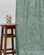 Lush Linen Sheer Curtains- Seafoam