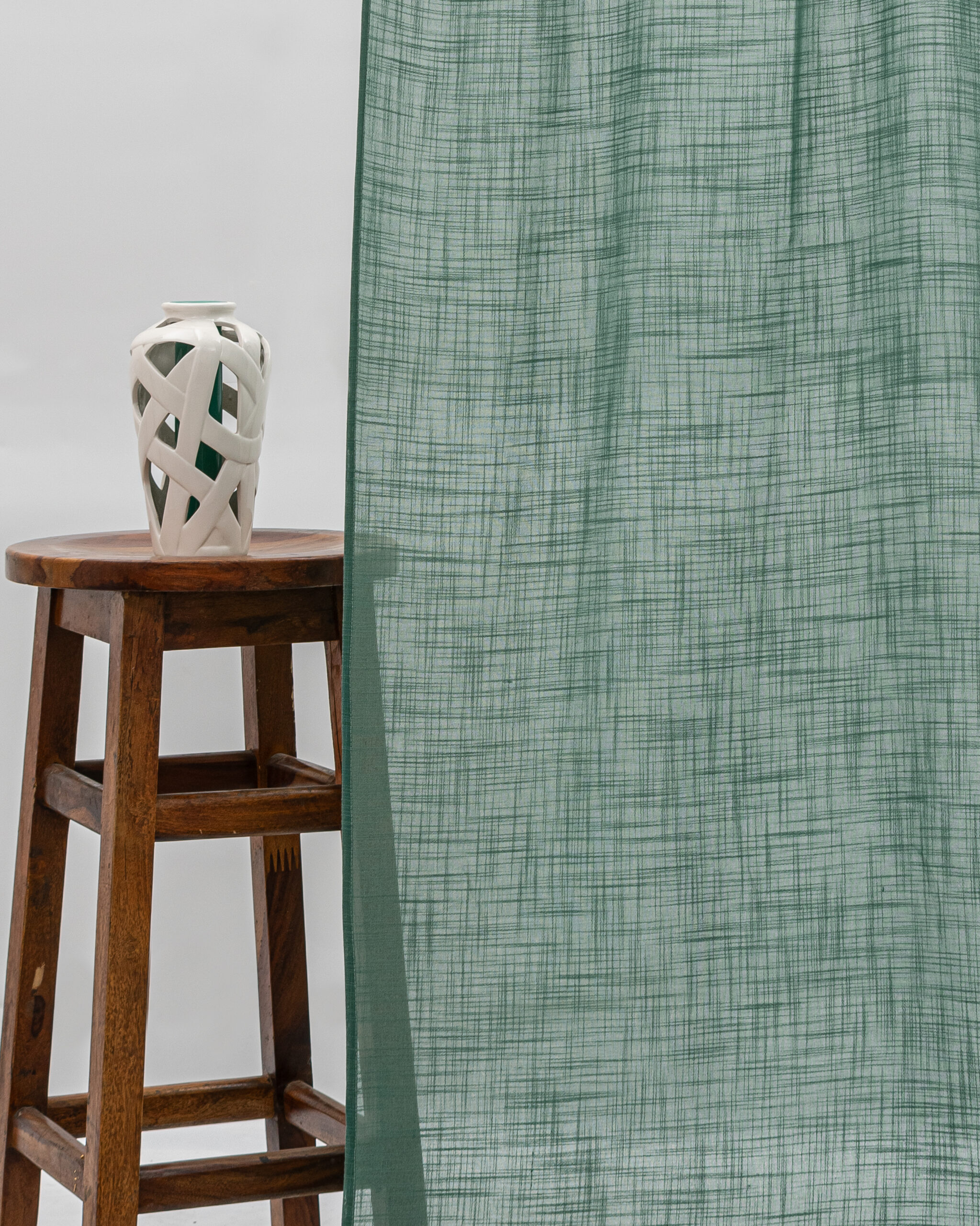 Lush Linen Sheer - Seafoam - Curtain Lush Linen Sheer Curtains- Seafoam - Image 1