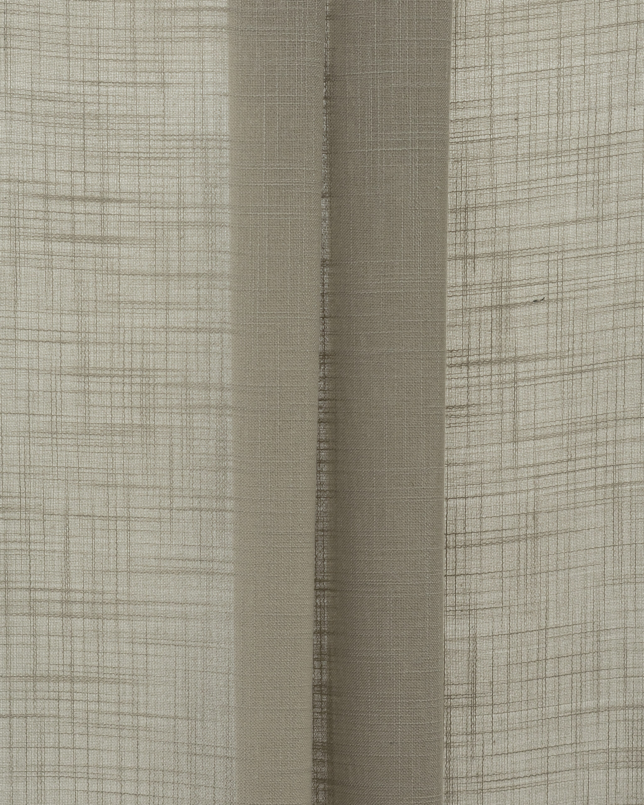 Lush Linen Sheer - Taupe - Folded Lush Linen Sheer Fabric Swatch- Taupe - Image 1