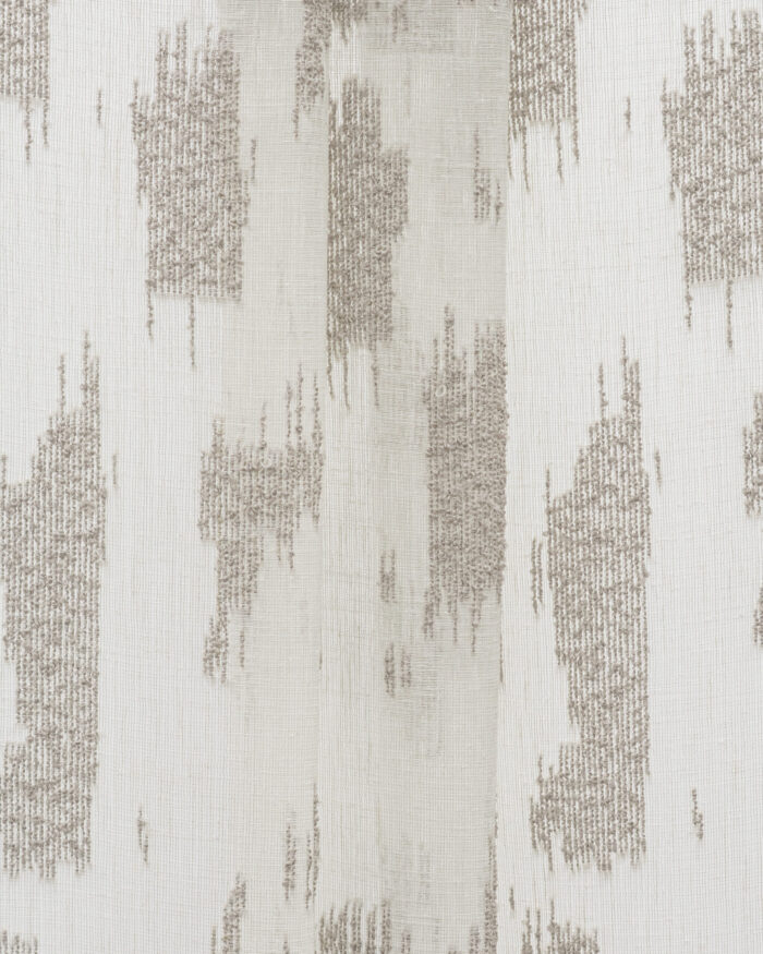 Oasis Slub Textured Sheer Ripple Fold Curtains- Gray - Image 2