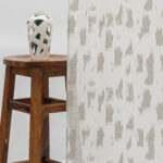 Oasis Slub Textured Sheer Ripple Fold Curtains- Gray