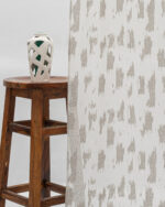 Oasis Slub Textured Sheer Ripple Fold Curtains- Gray