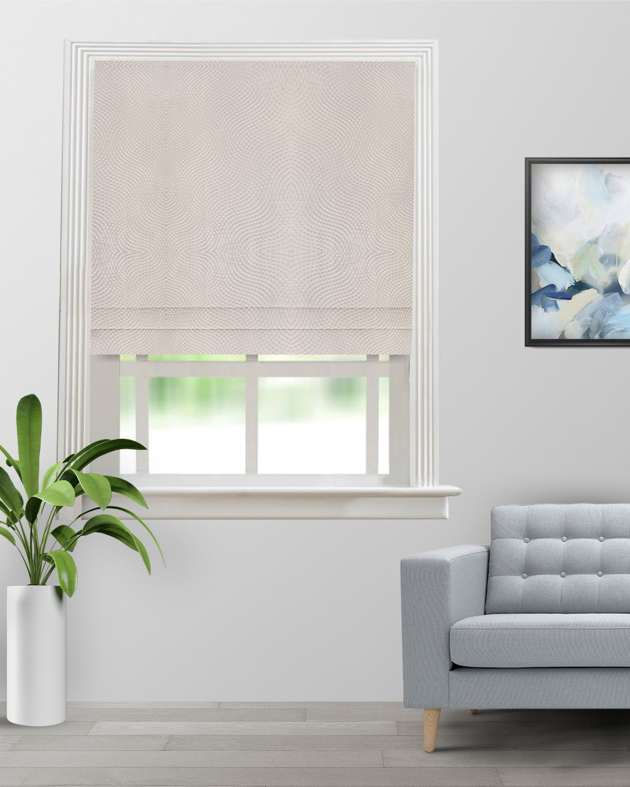 Orlando-Beige-Roman-Shade-image-scaled-1.jpg Orlando - Beige Roman Shades - Image 1