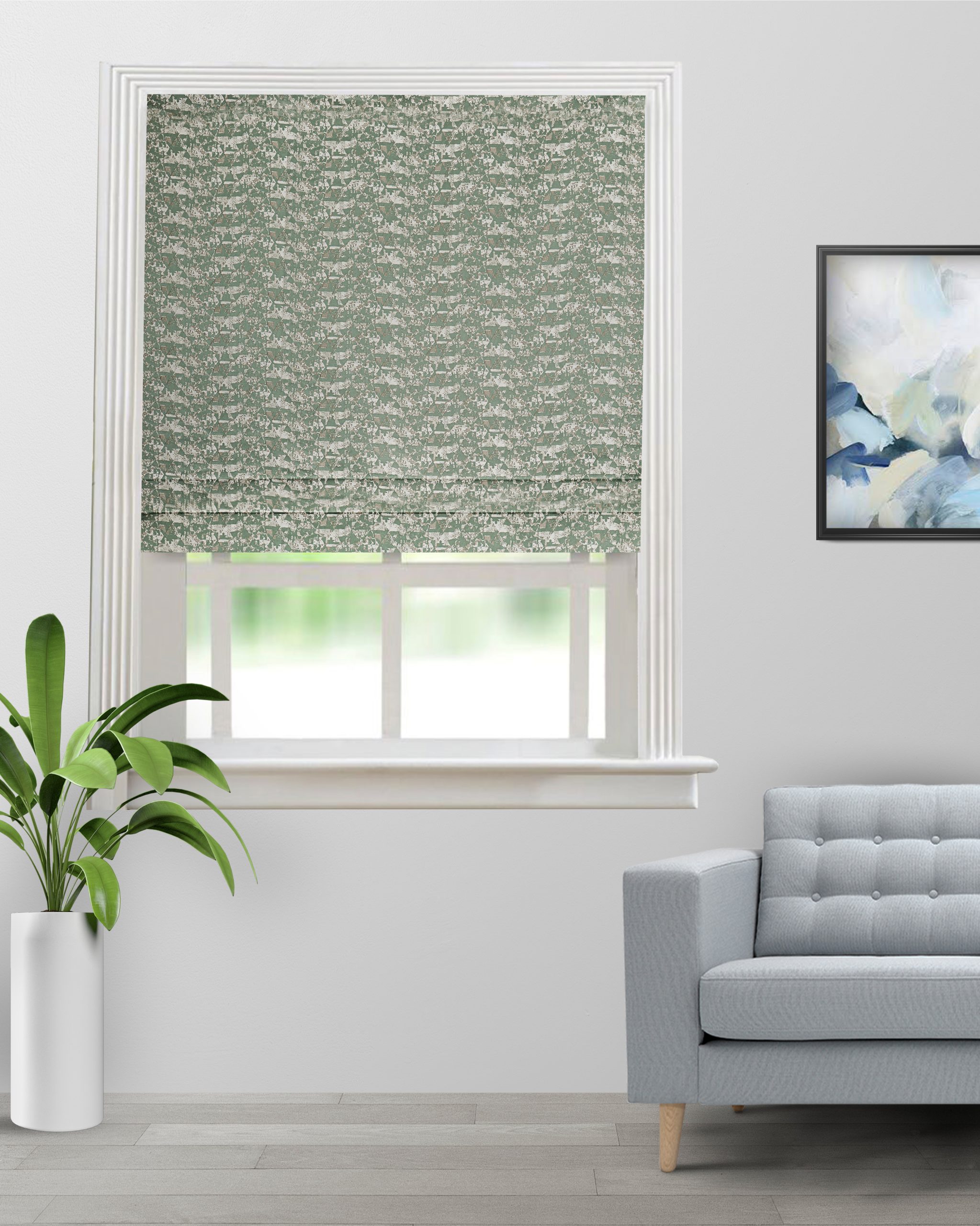 Pyramid-Sage-Roman-Shade-image-scaled-1.jpg Pyramid - Sage Roman Shades - Image 1