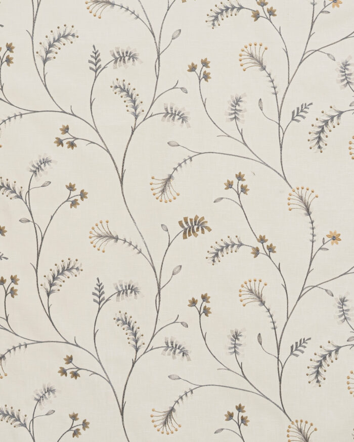 Embroidered Silvy - Ash Gray Roman Shades - Image 3