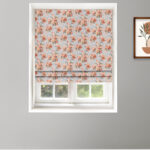 Vintage Floral Collection - Tangerine Roman Shades