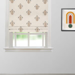 Embroidered Hailee - Blue Sky Roman Shades