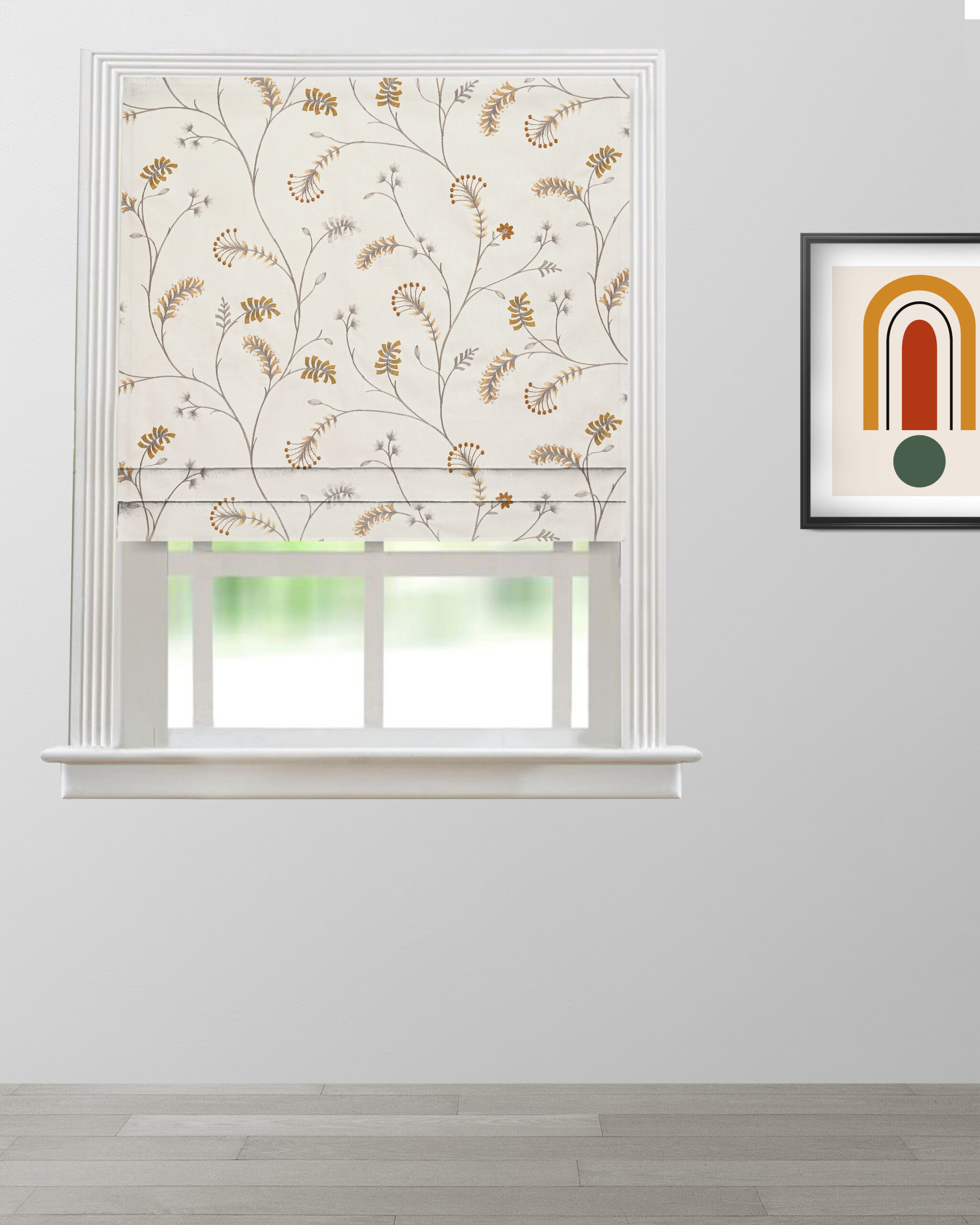 Roman-Shade-10-scaled-1.jpg Embroidered Silvy - Copper Roman Shades - Image 1