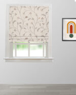 Embroidered Silvy - Ash Gray Roman Shades