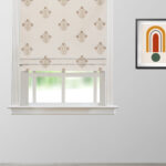 Embroidered Hailee - Cyrus Beige Roman Shades
