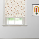 Embroidered Pecan - Walnut Roman Shades