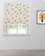 Embroidered  Pecan - Grass Roman Shades