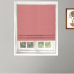 Herringbone Plains - Rose Pink Roman Shades