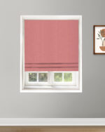 Herringbone Plains - Rose Pink Roman Shades