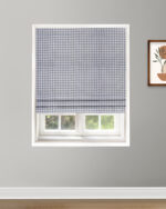 Gingham Check - Blue Roman Shades