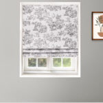 French Toile - Brown Roman Shades