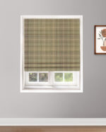 Farmhouse Plaid Check - Deep Forest Roman Shades