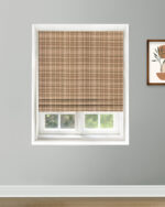 Farmhouse Plaid Check - Tan Roman Shades