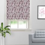 Safari Birds - Plum Roman Shades