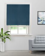 Sand Bubble - Navy Roman Shades