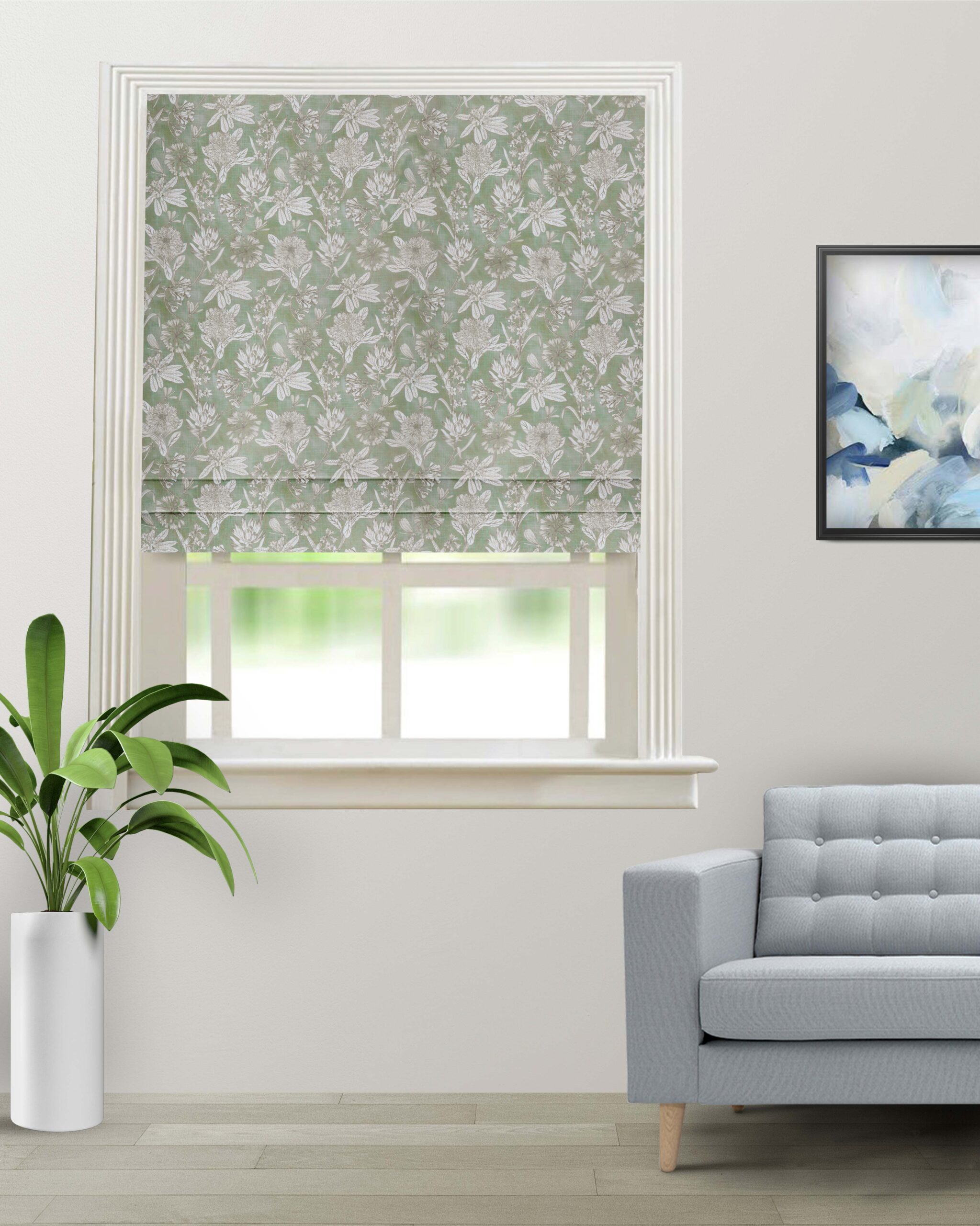 Serene-Drapes-Pistachio-Roman-Shade-image-scaled-1.jpg Florist - Pistachio Roman Shades - Image 1