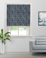 Serene Drapes - Teal Blue Roman Shades