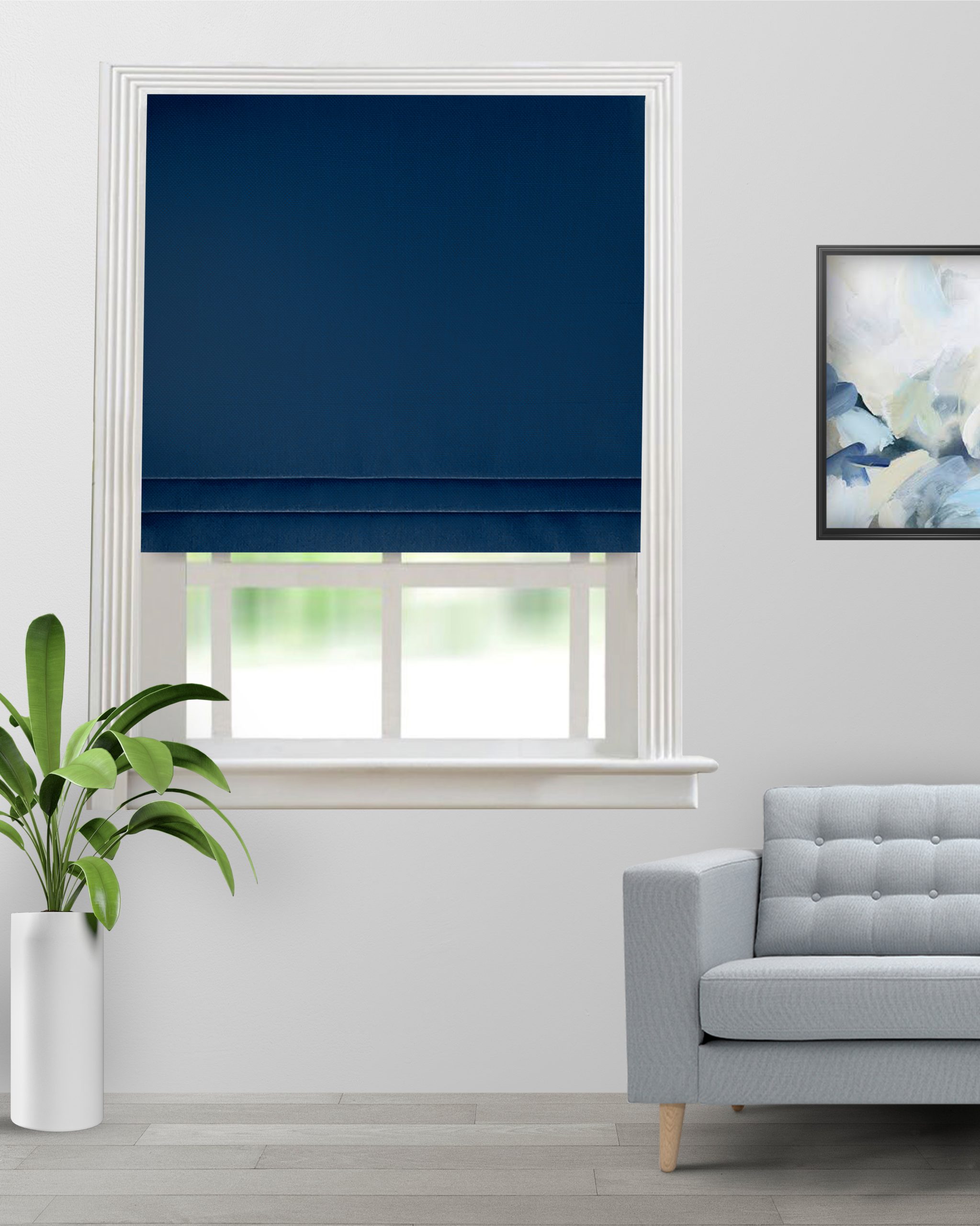 Swizz-Navy-Blue-Roman-Shade-image-scaled-1.jpg Swizz - Navy Blue Roman Shades - Image 1
