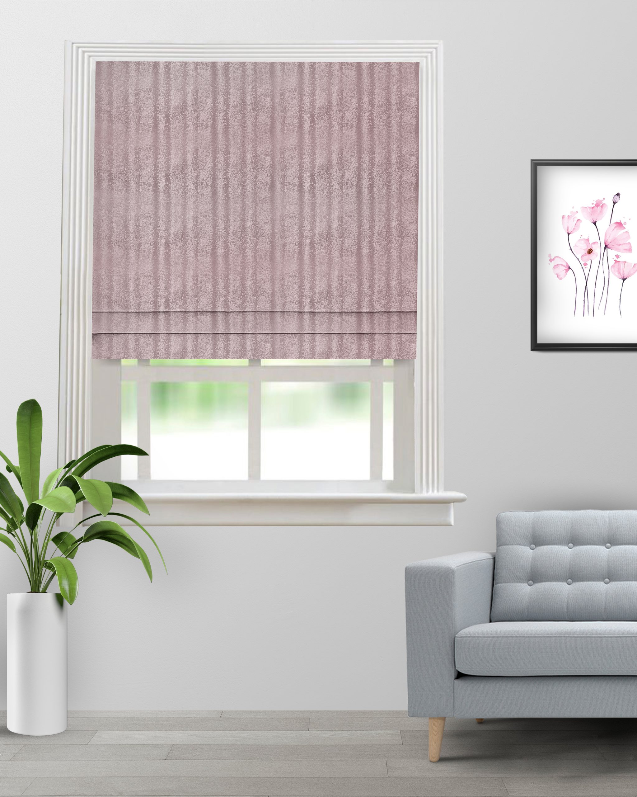 Textured-Ambro-Blush-Roman-Shade-image-scaled-1.jpg Textured Ambro - Blush Roman Shades - Image 1