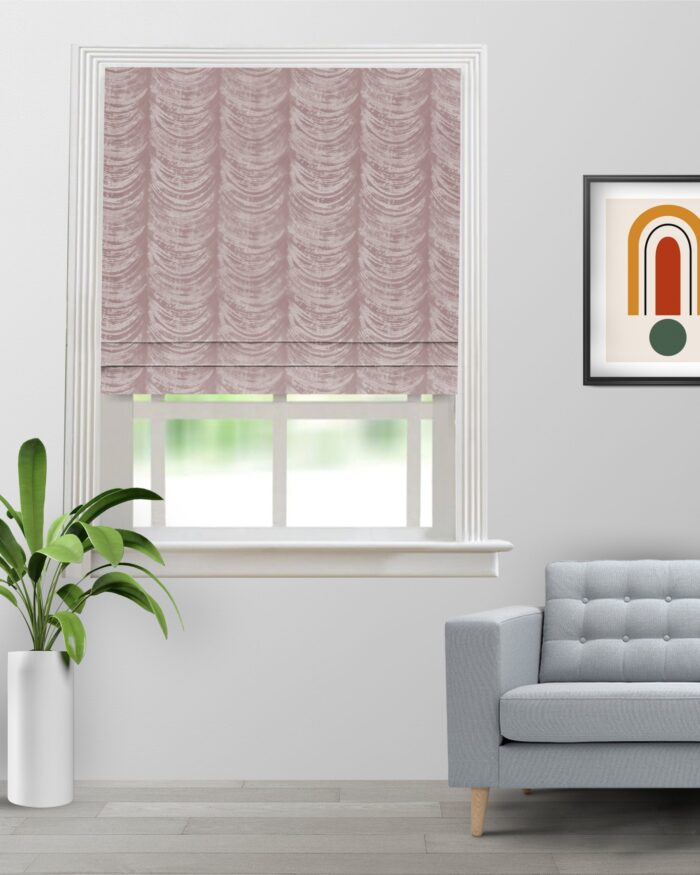 The Shining Wave - Rosewine Roman Shades - Image 3