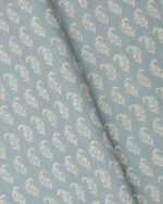 Vintage Paisley - Pool Blue Roman Shades - Image 4