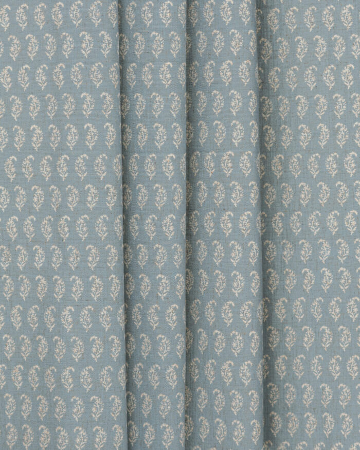 Vintage Paisley - Pool Blue Roman Shades - Image 2