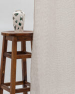 Zara Textured Sheer Ripple Fold Curtains - Buff