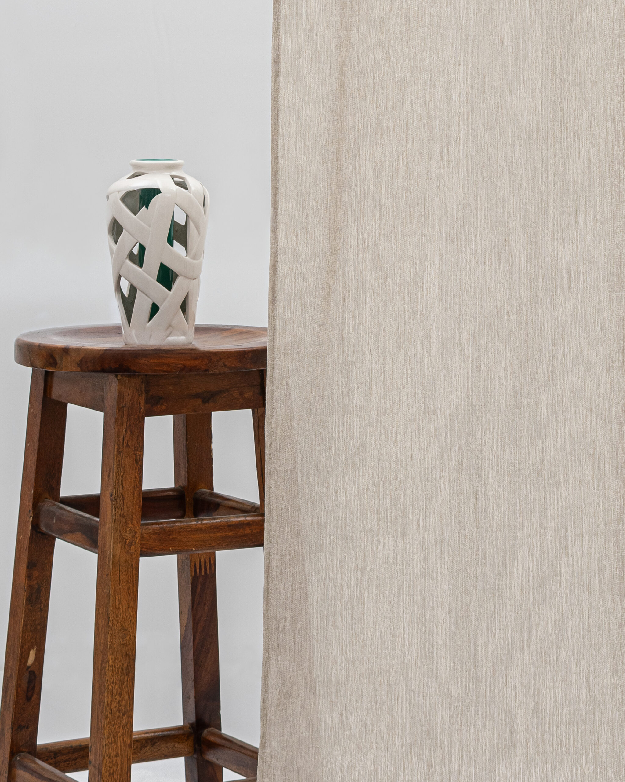 Zara Textured Sheer- Natural - Curtain Zara Textured Sheer Ripple Fold Curtains - Natural - Image 1