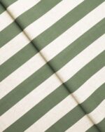 Vintage Linen Stripes - Khaki Green Roman Shades - Image 3