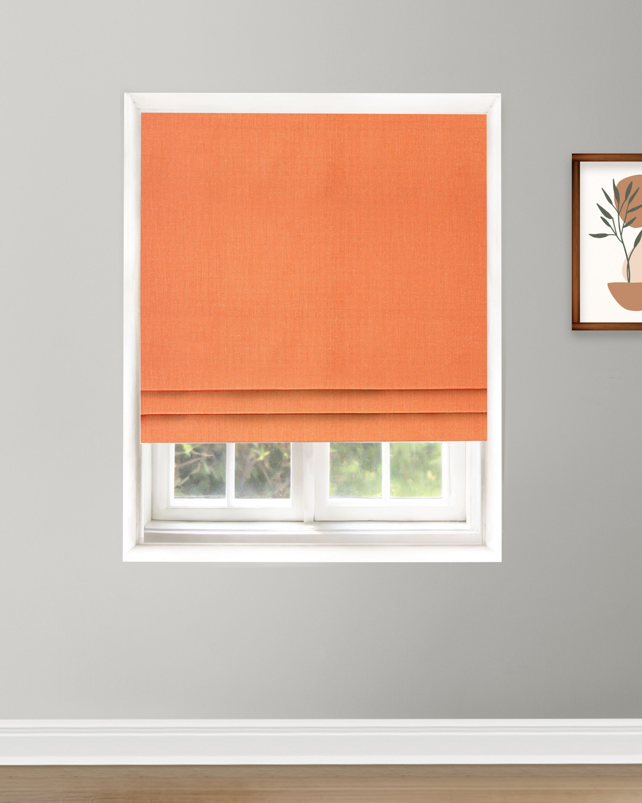 roam-shade-1-copy-scaled-1.jpg Herringbone Plains - Orange Carrot Roman Shades - Image 1