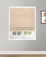Coastal Stripes - Taupe Roman Shades - Image 2