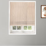 Folktales Stripes - Stone Roman Shades