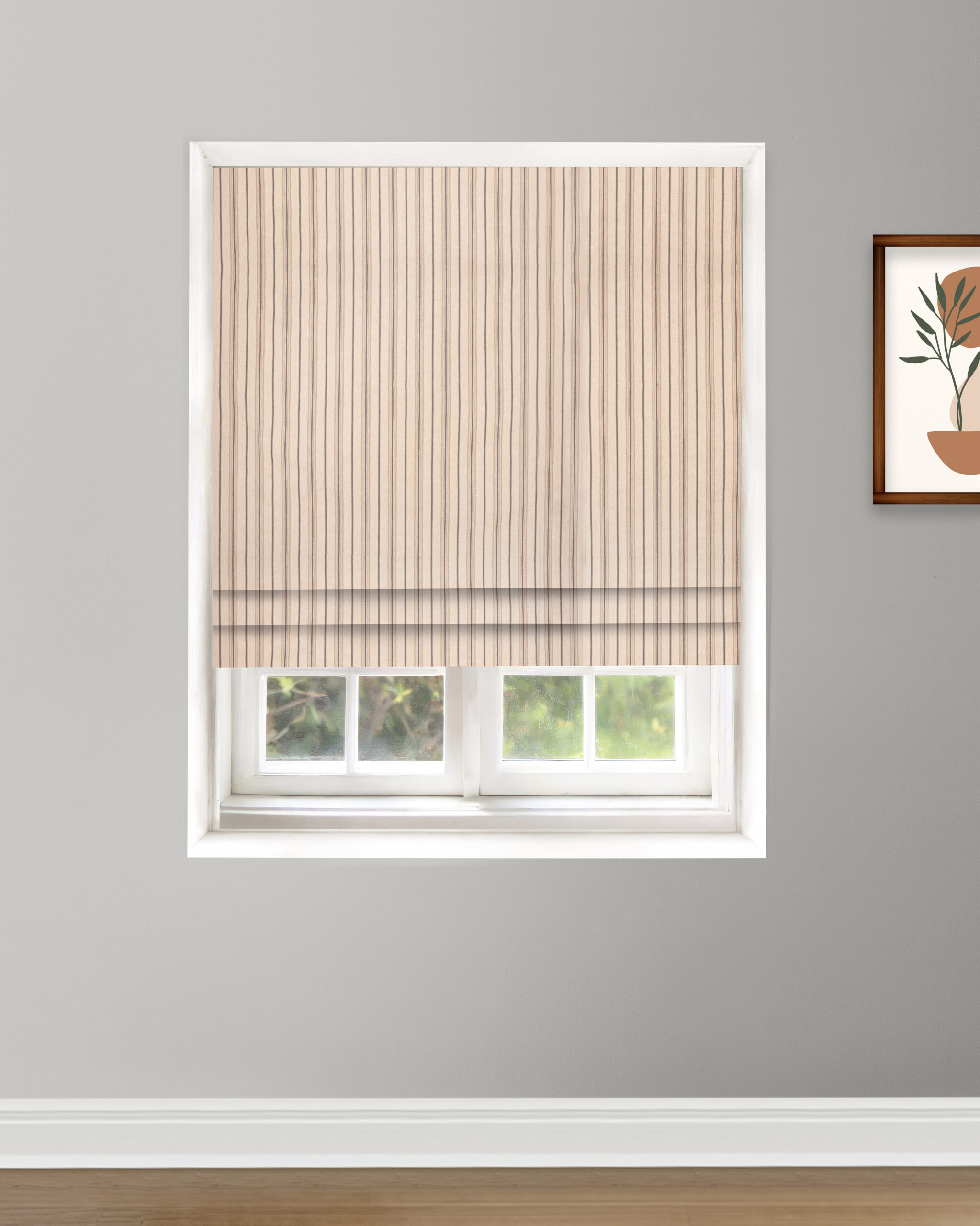 roman-shade-19-scaled-1.jpg Folktales Stripes - Stone Roman Shades - Image 1