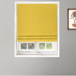 Herringbone Plains - Mineral Yellow Roman Shades
