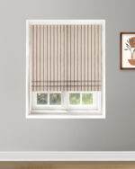 French Stripes - Gray Roman Shades