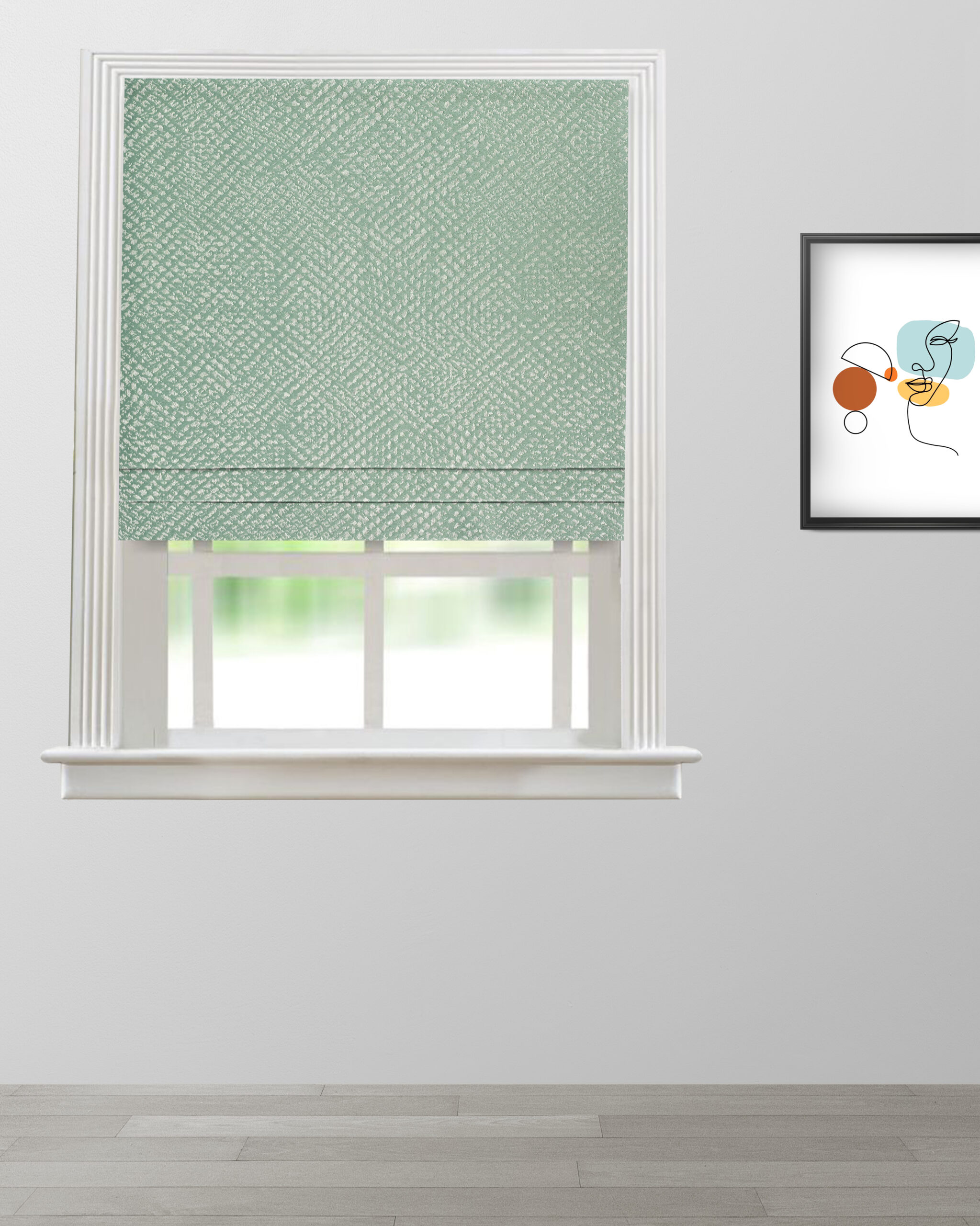 Cypress- Seafoam Roman Shade Cypress - Seafoam Roman Shades - Image 1