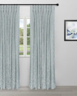 Siesta - Dusty Blue Custom Curtains