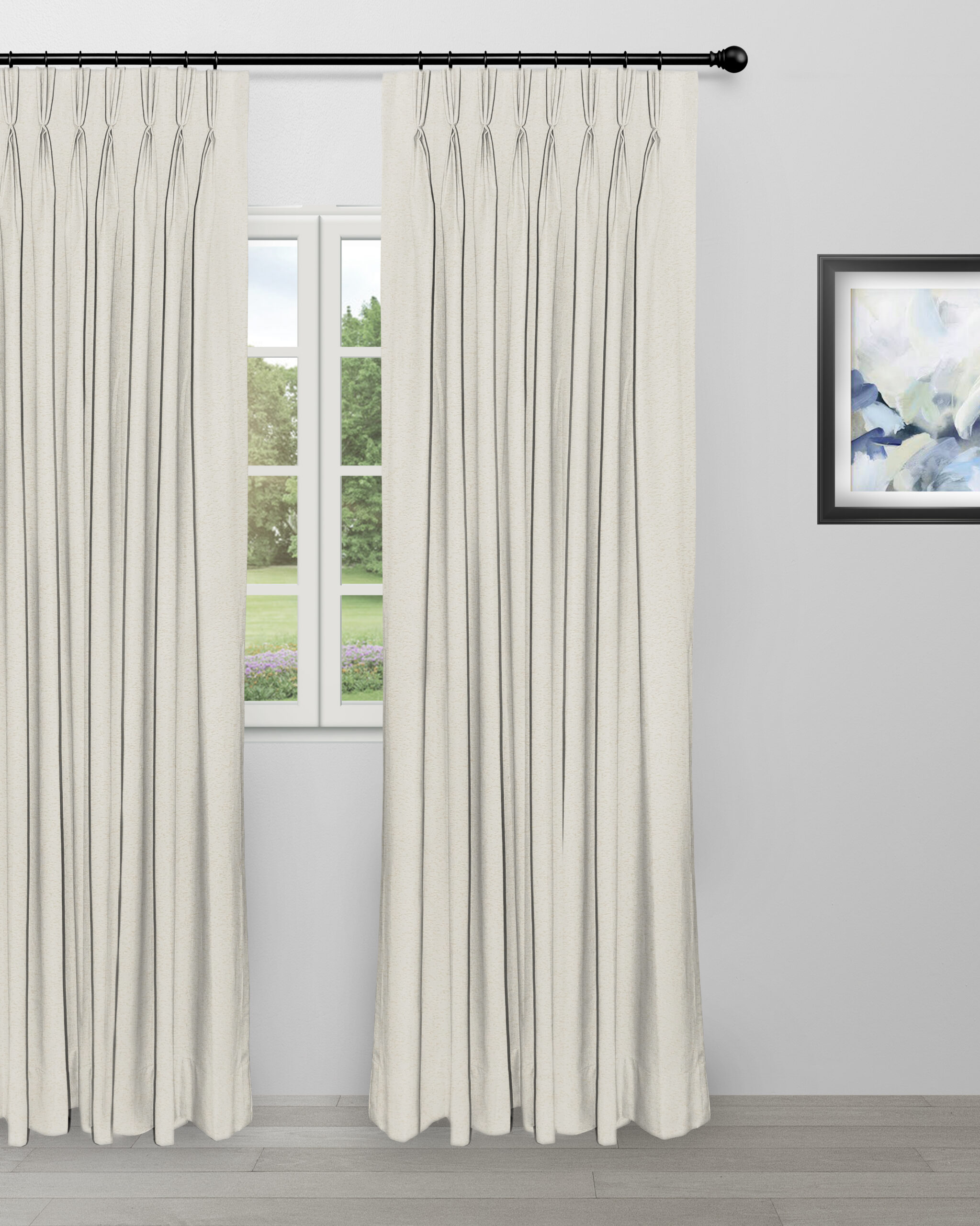 Swiss Dotted - Cream Curtain Swiss Dotted - Cream Custom Curtains - Image 1