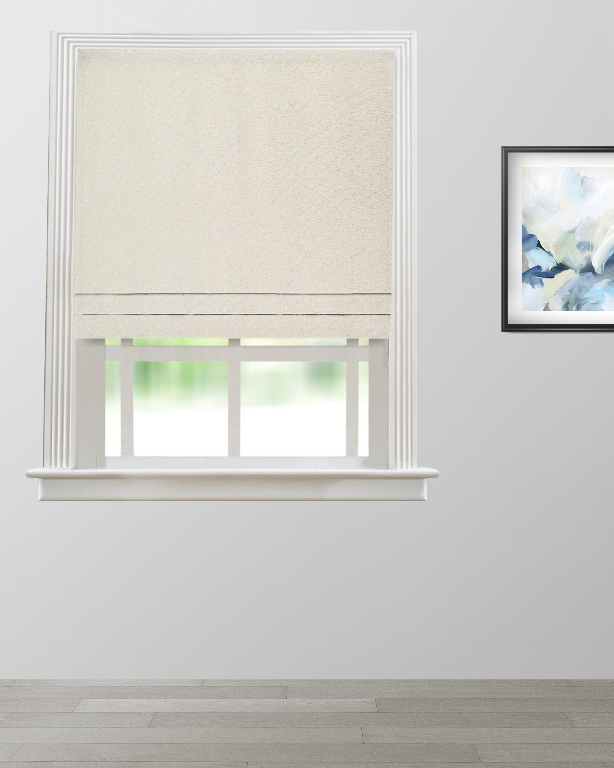 Swiss Dotted - Cream Roman Shade Swiss Dotted - Cream Roman Shades - Image 1