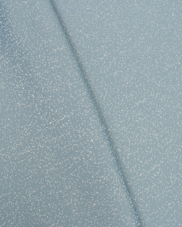 Swiss Dotted - Dusty Blue Ripple Fold Curtains - Image 2