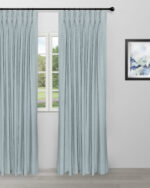 Swiss Dotted - Dusty Blue Custom Curtains