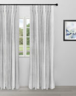 Country Stripes - Broad Gray Custom Curtains