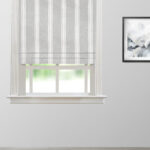 Country Stripes - Broad Gray Roman Shades