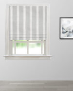 Country Stripes - Broad Gray Roman Shades